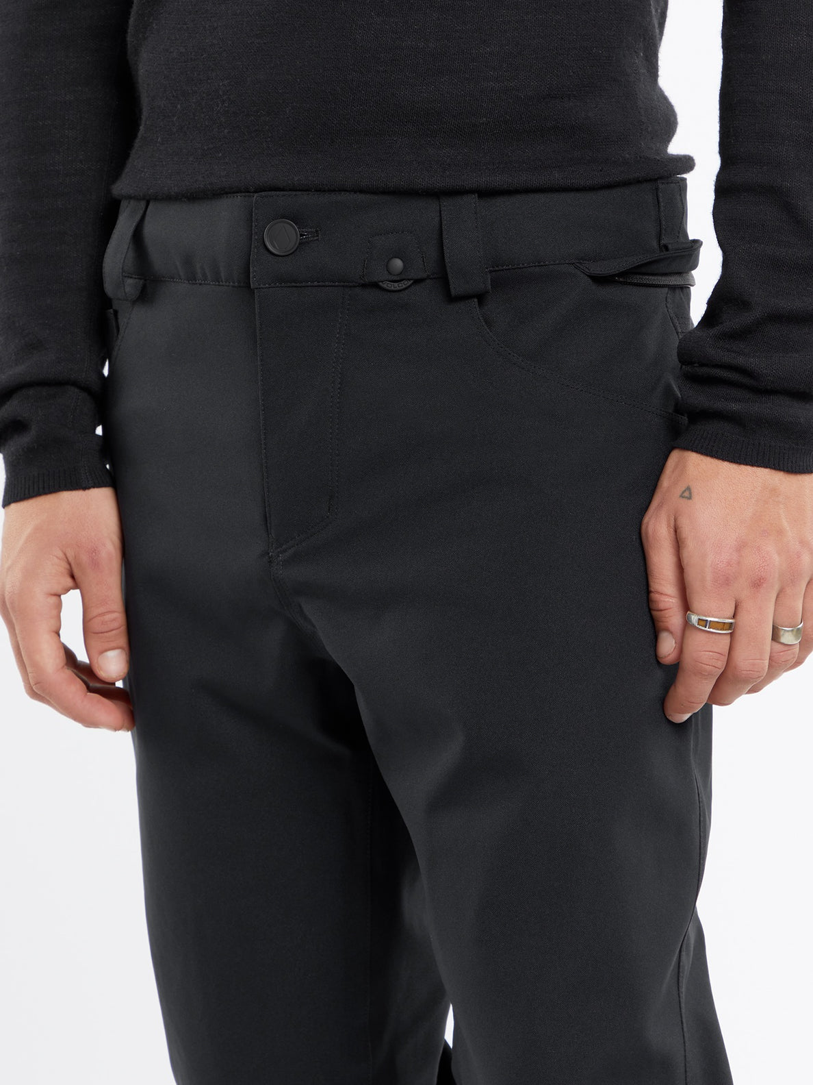 Mens 5-Pocket Tight Pants - Black (G1352415_BLK) [33]