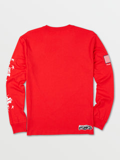 Mens USA Stone Long Sleeve - Red