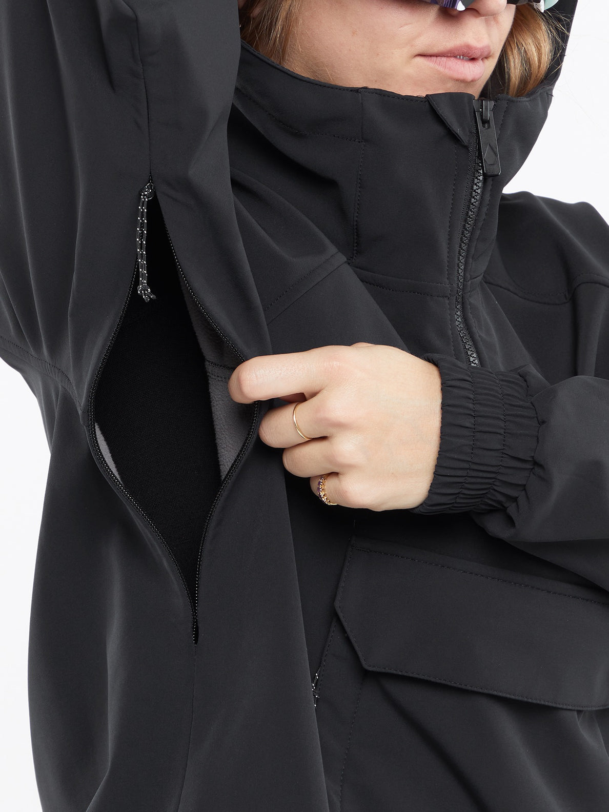 Womens Sinter Bonded Stretch Jacket - Black (H0652407_BLK) [31]