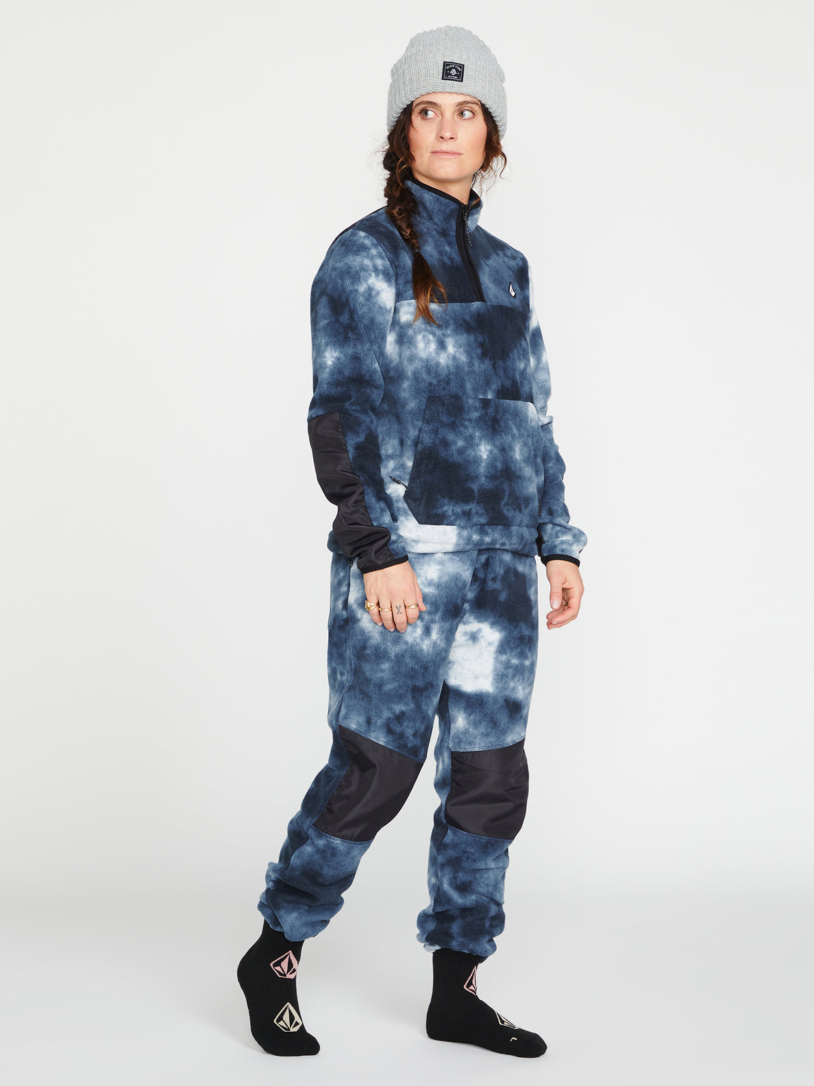Womens Polar Fleece Pants - Storm Tie-Dye (H1152300_STD) [F]