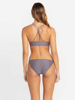 Simply Solid Vneck Bikini Top - Slate Grey (O1012315_SLT) [B]