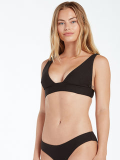 Simply Seamless Halter Bikini Top - Black