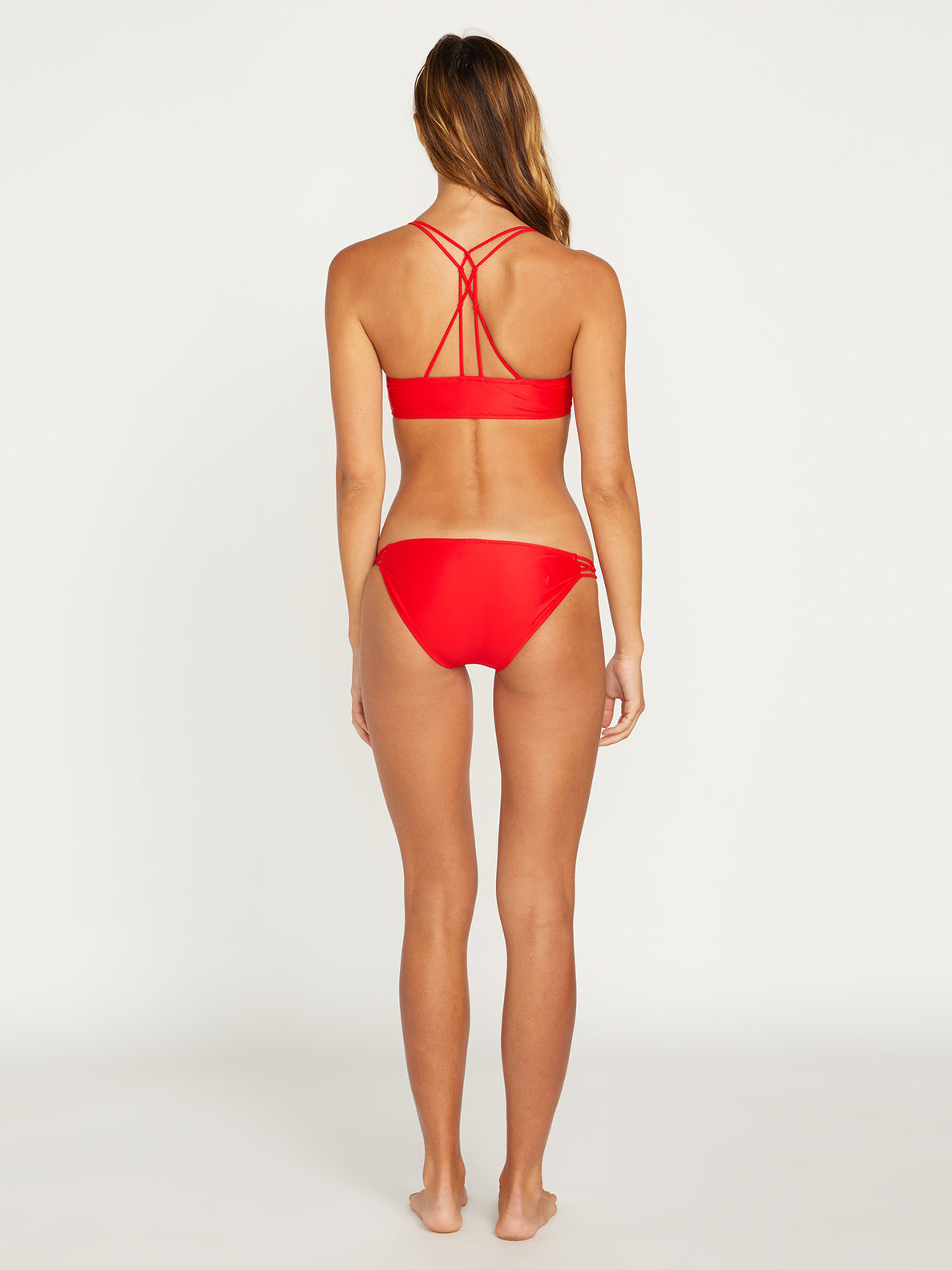 Simply Solid Full Bikini Bottoms - Candy Apple