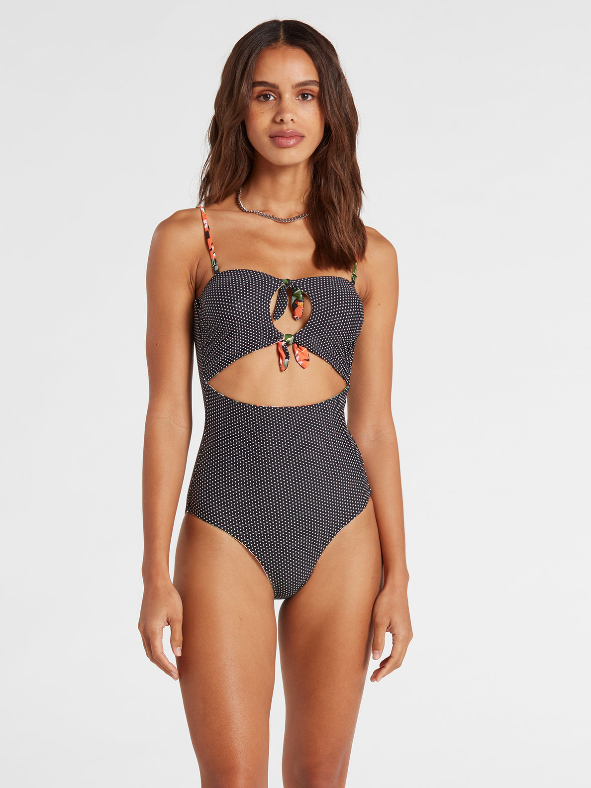 Dot The Island One-Piece Swim Suit - Black (O3042100_BLK) [4]