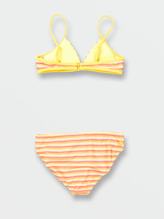 Girls Stripe Or Wrong Bikini Set - Honey Gold