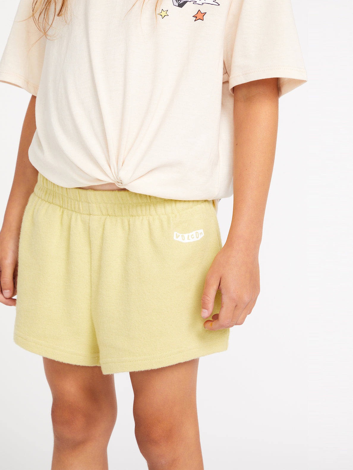 Girls Lived in Lounge Fleece Shorts - Citron