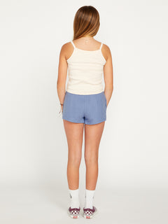 Girls Lil Fleece Shorts - Washed Blue (R0912202_WBU) [3]