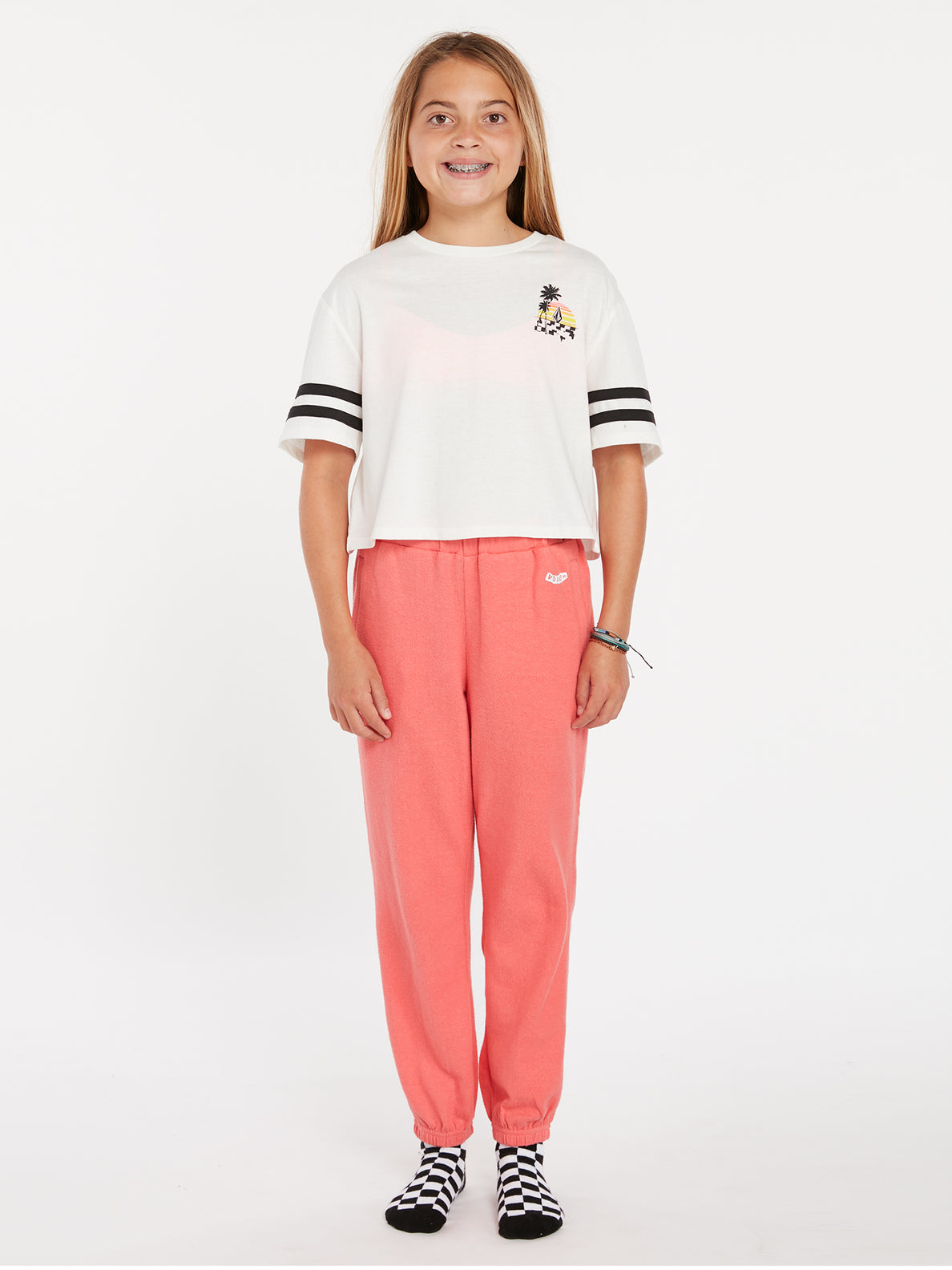 Big Girls Lived In Lounge Fleece Pant - Electric Coral (R1212102_ELC) [F]