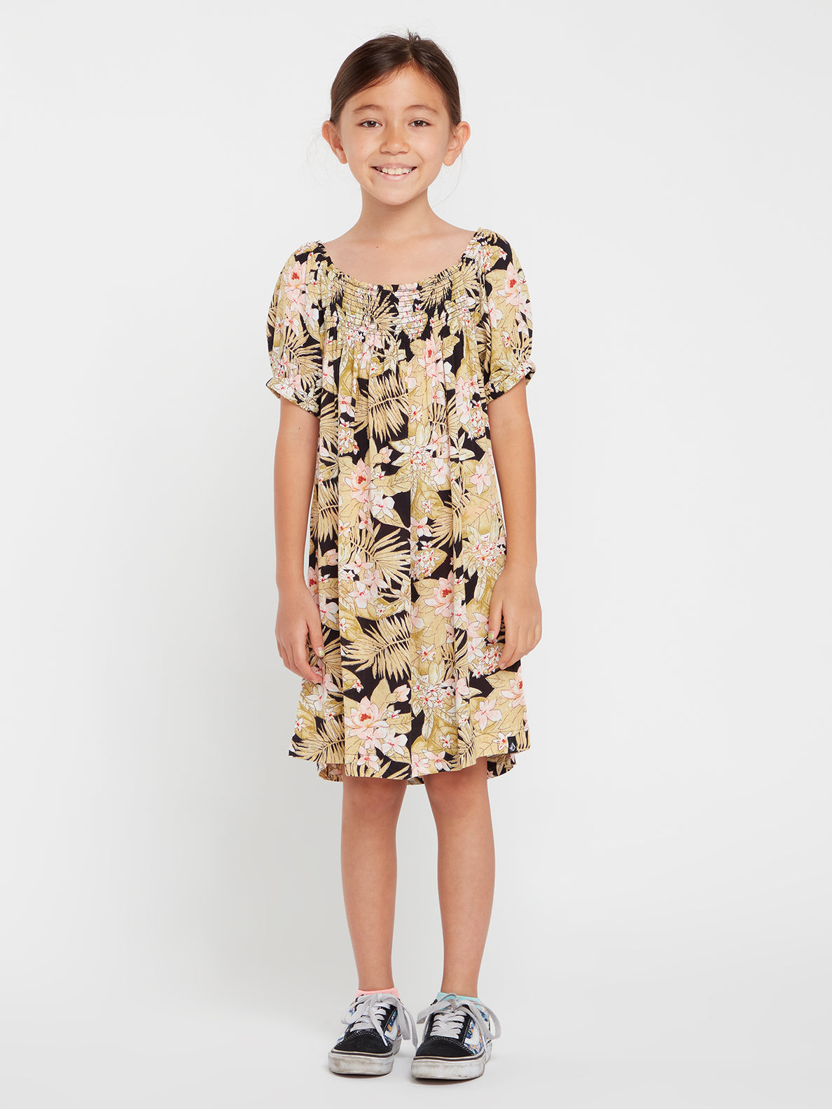 Girls Frondly Fire Dress - Black Combo