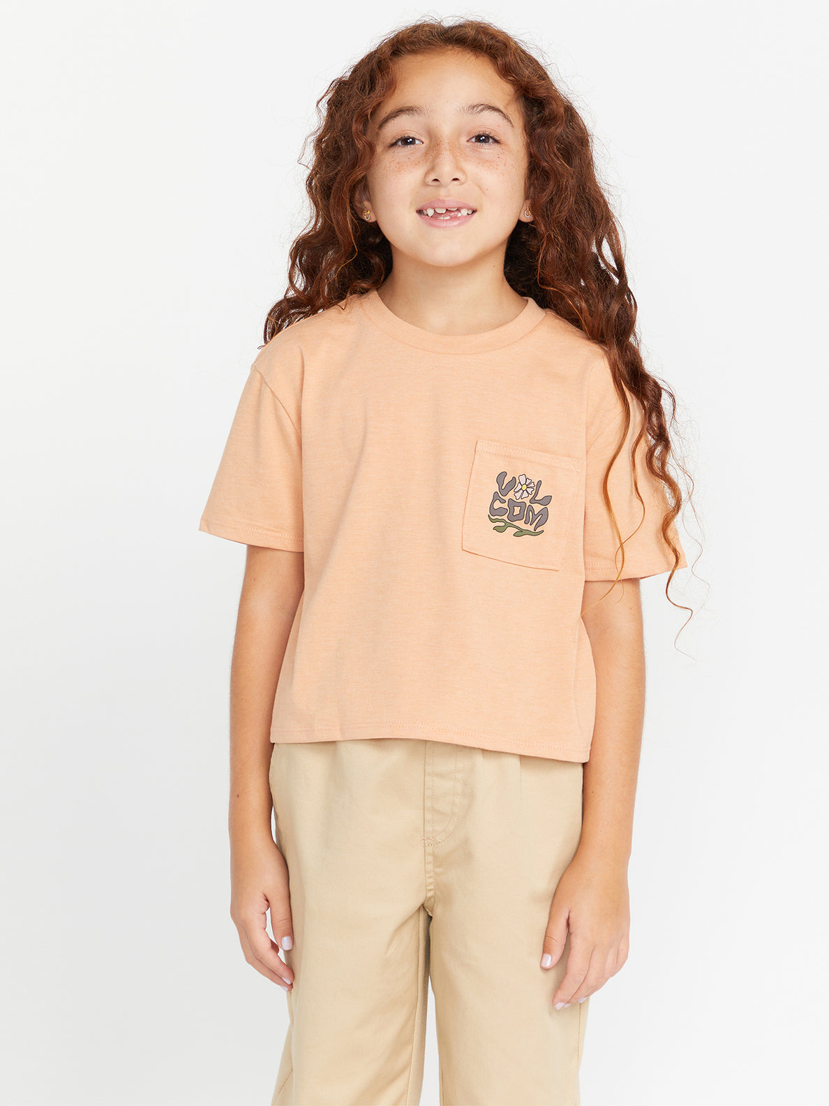 Girls Pocket Dial Tee - Clay (R3532301_CLY) [1]