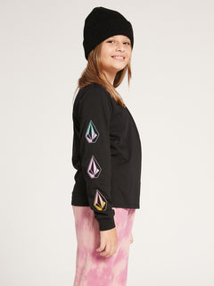 Girls Made From Stoke Long Sleeve Tee - Black (R3632100_BLK) [1]