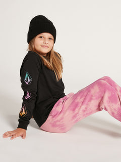 Girls Made From Stoke Long Sleeve Tee - Black (R3632100_BLK) [2]