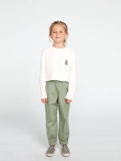 Girls Pocket Dial Long Sleeve Tee - Star White (R3632203_SWH) [F]