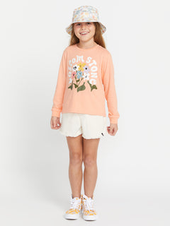 Girls Made From Stoke Long Sleeve Tee - Coral (R3632300_COR) [F]