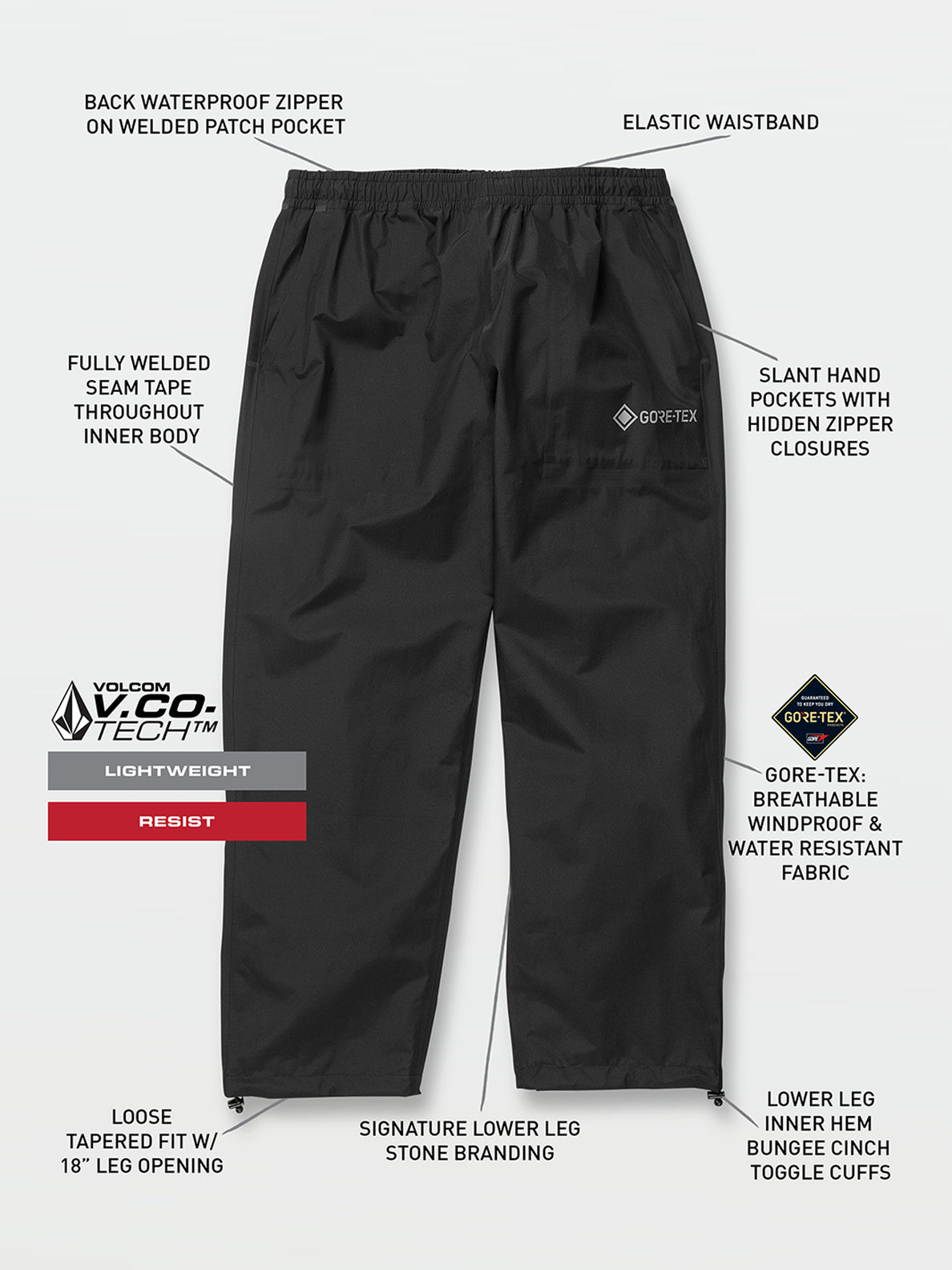 Outer Spaced Gore-Tex Pants - Black