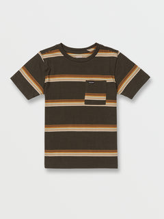 Little Boys Outstoned Crew Short Sleeve Shirt - Rinsed Black (Y0142201_RIB) [F]