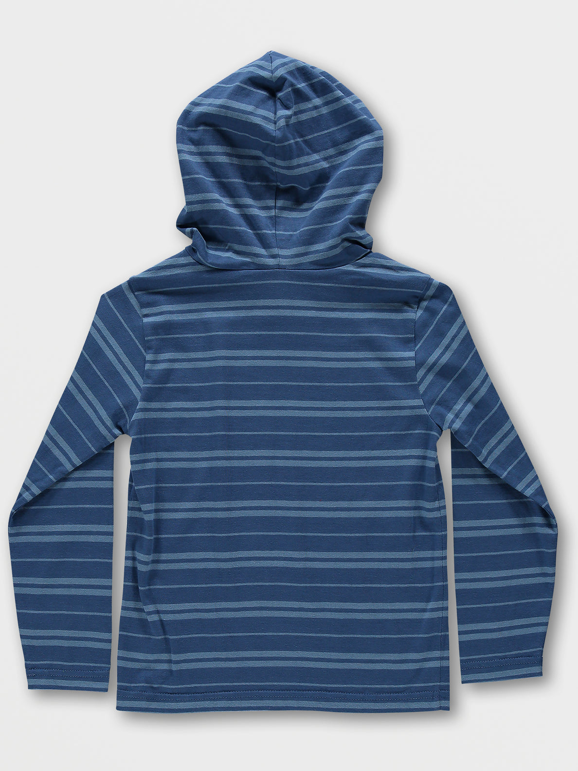 Little Boys Parables Striped Hooded Shirt - Wrecked Indigo