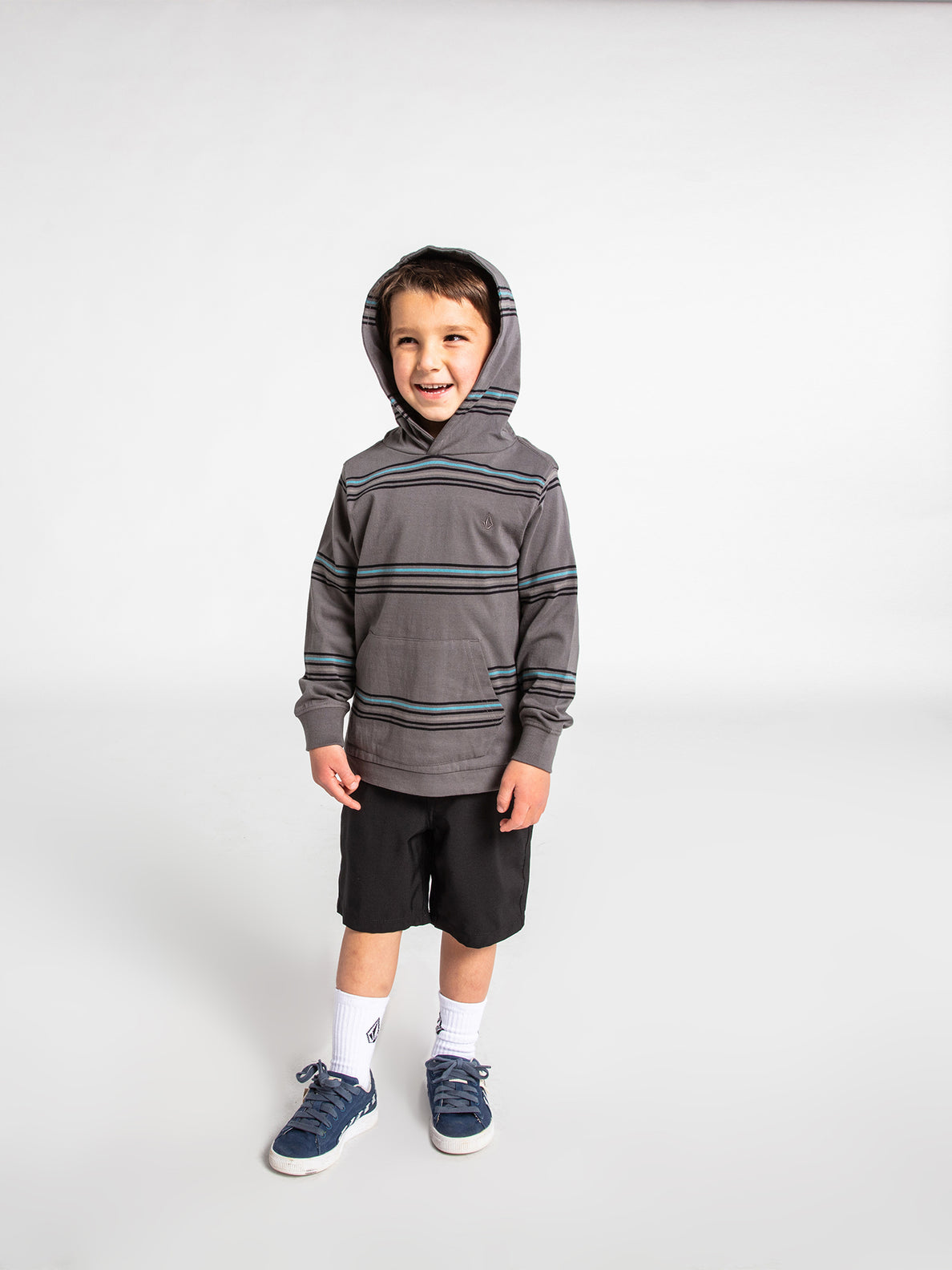 Little Boys Lucas Hooded Long Sleeve Shirt - Castlerock