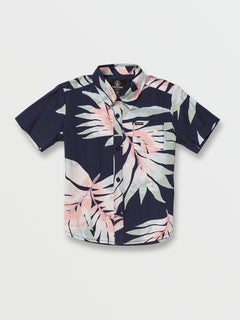 Little Boys Seeweed Short Sleeve Shirt - Navy (Y0442204_NVY) [F]