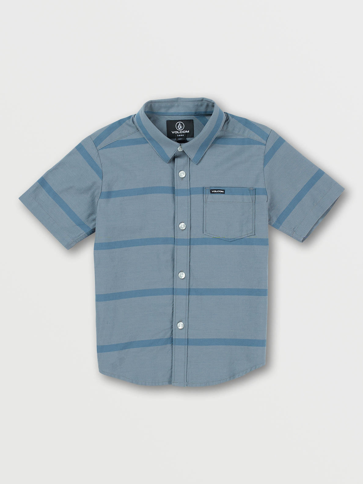 Little Boys Stone Stagger Short Sleeve Shirt - Pewter (Y0442230_PEW) [F]
