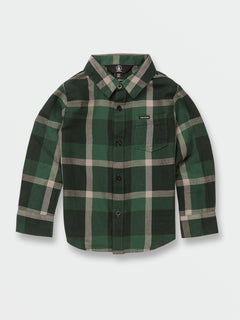 Little Boys Curwin Long Sleeve Flannel - Trekking Green
