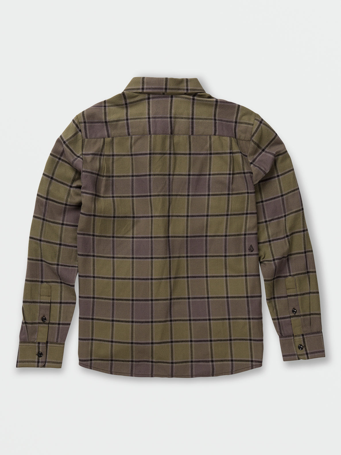 Little Boys Caden Plaid Long Sleeve Flannel - Military (Y0532203_MIL) [B]