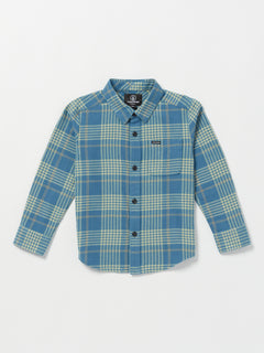 Little Boys Caden Plaid Long Sleeve Shirt - Indigo Ridge (Y0532303_IRG) [F]