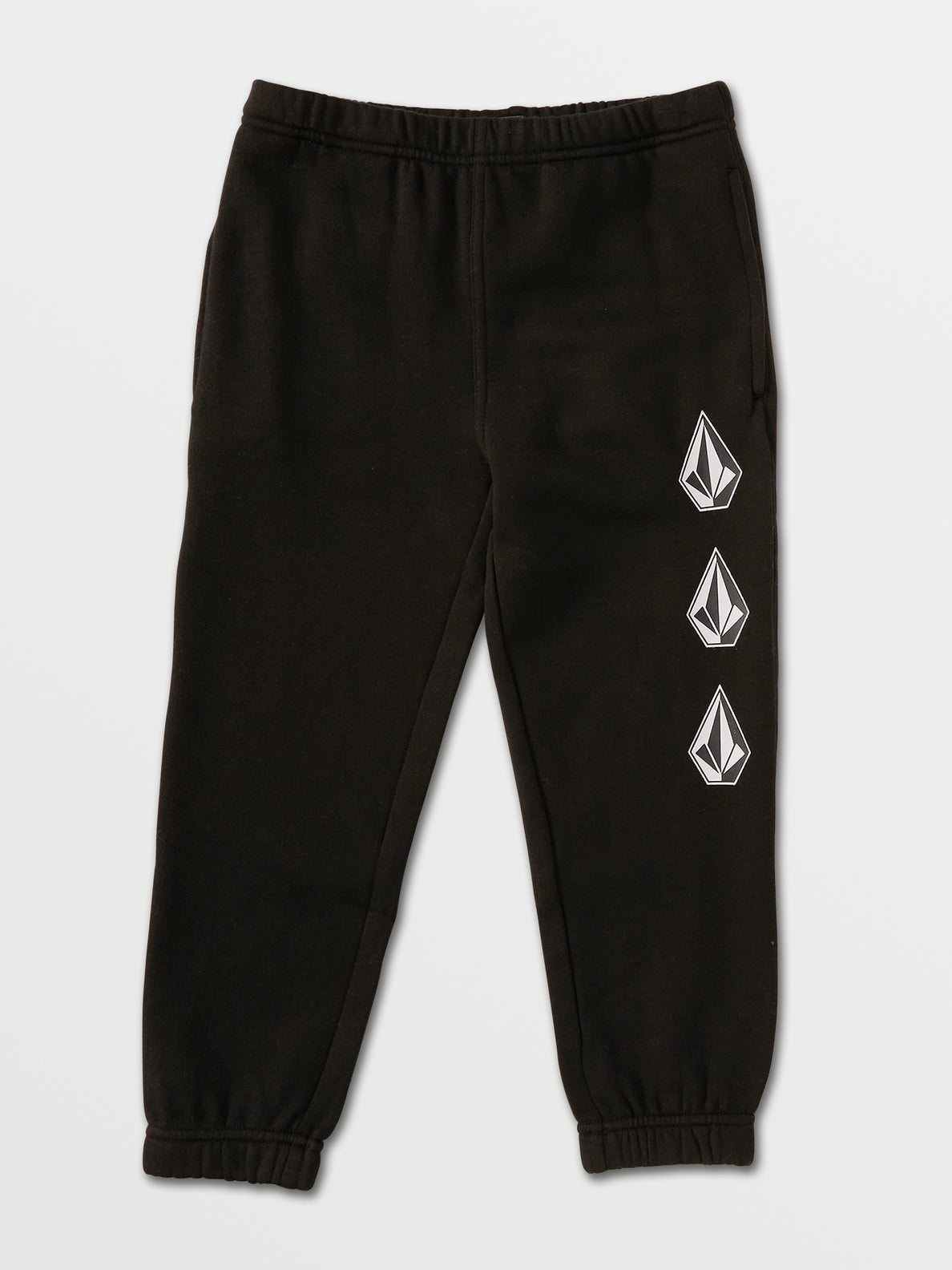Little Boys Iconic Stone Fleece Pants - Black (Y1232100_BLK) [F]