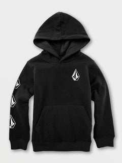 Little Boys Iconic Stone Pullover Hoodie - Black (Y4132200_BLK) [F]