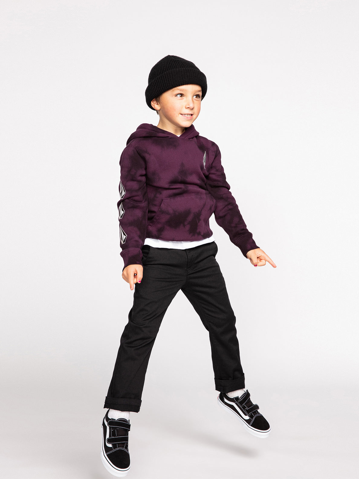Little Boys Iconic Stone Plus Pullover Hoodie - Mulberry (Y4132201_MUL) [0078]