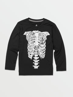 Little Boys Skeleton Long Sleeve UPF 50 Rashguard - Black (Y9322230_BLK) [F]
