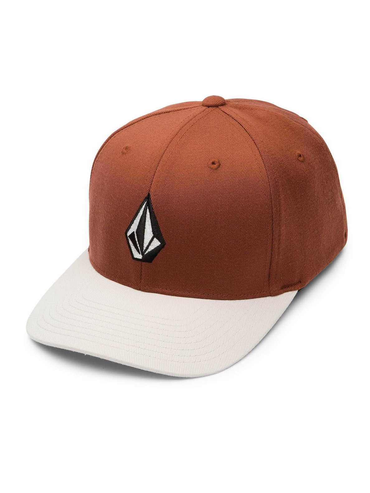 Little Boys Full Stone Xfit Hat In Vine Red, Front View